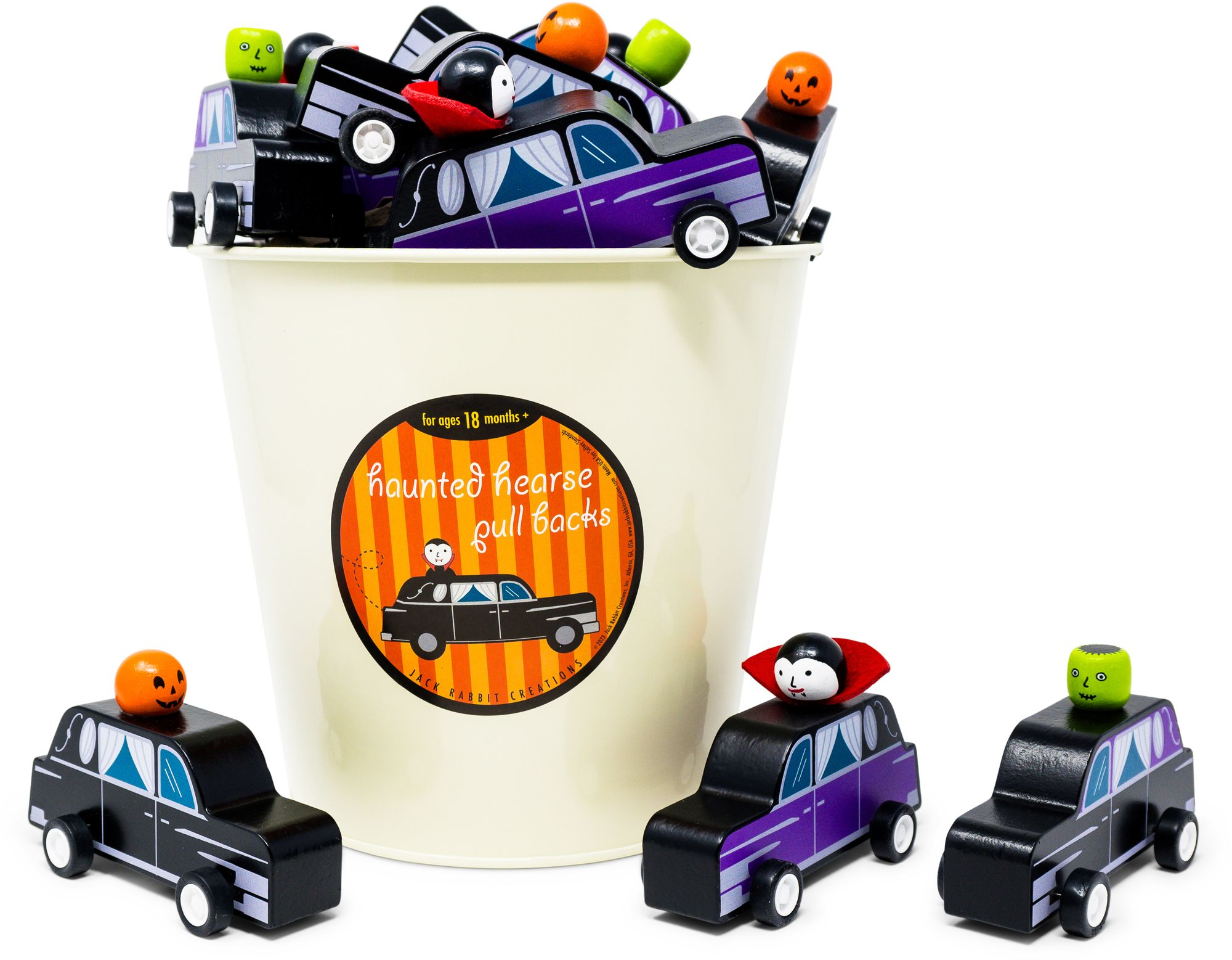 Pull Back: Vintage Hearse with Spookies - Image 3