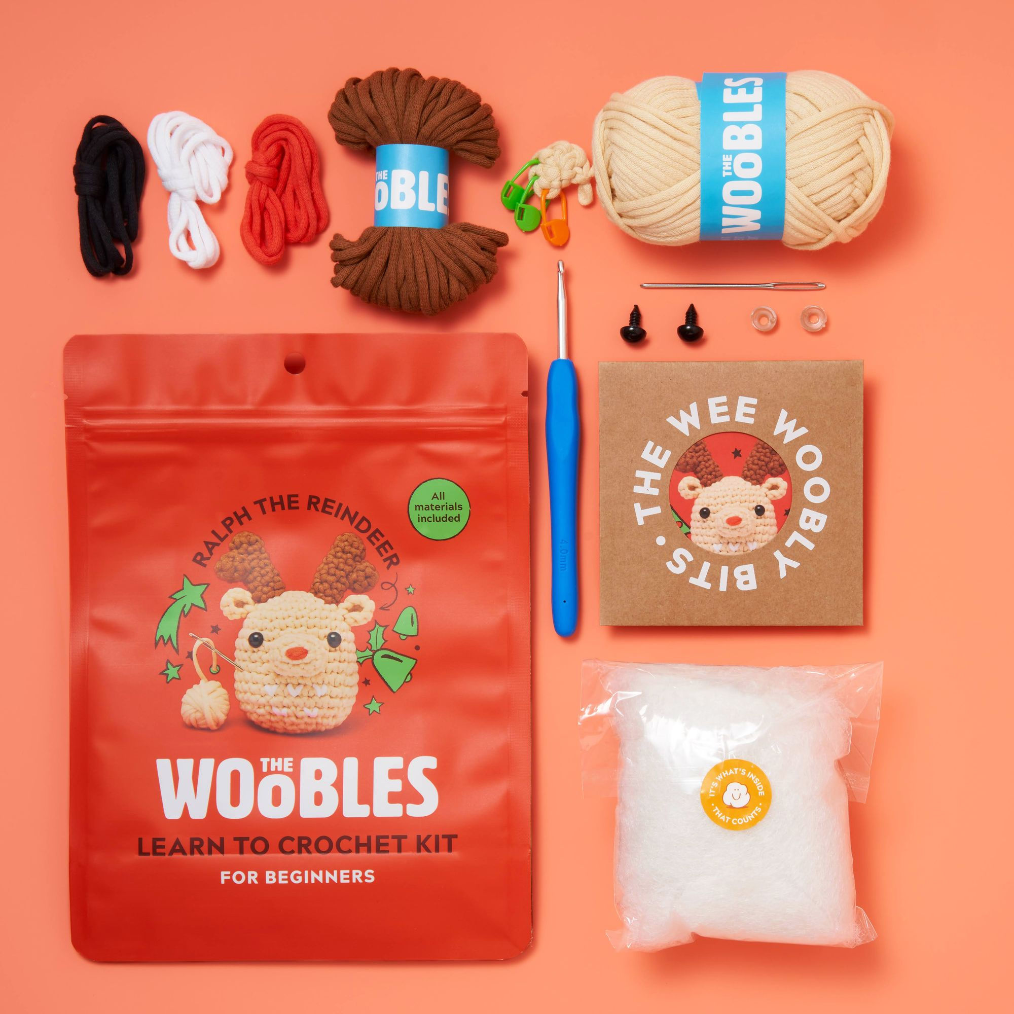 Ralph the Reindeer, The Woobles Beginner Crochet Kit - Image 4