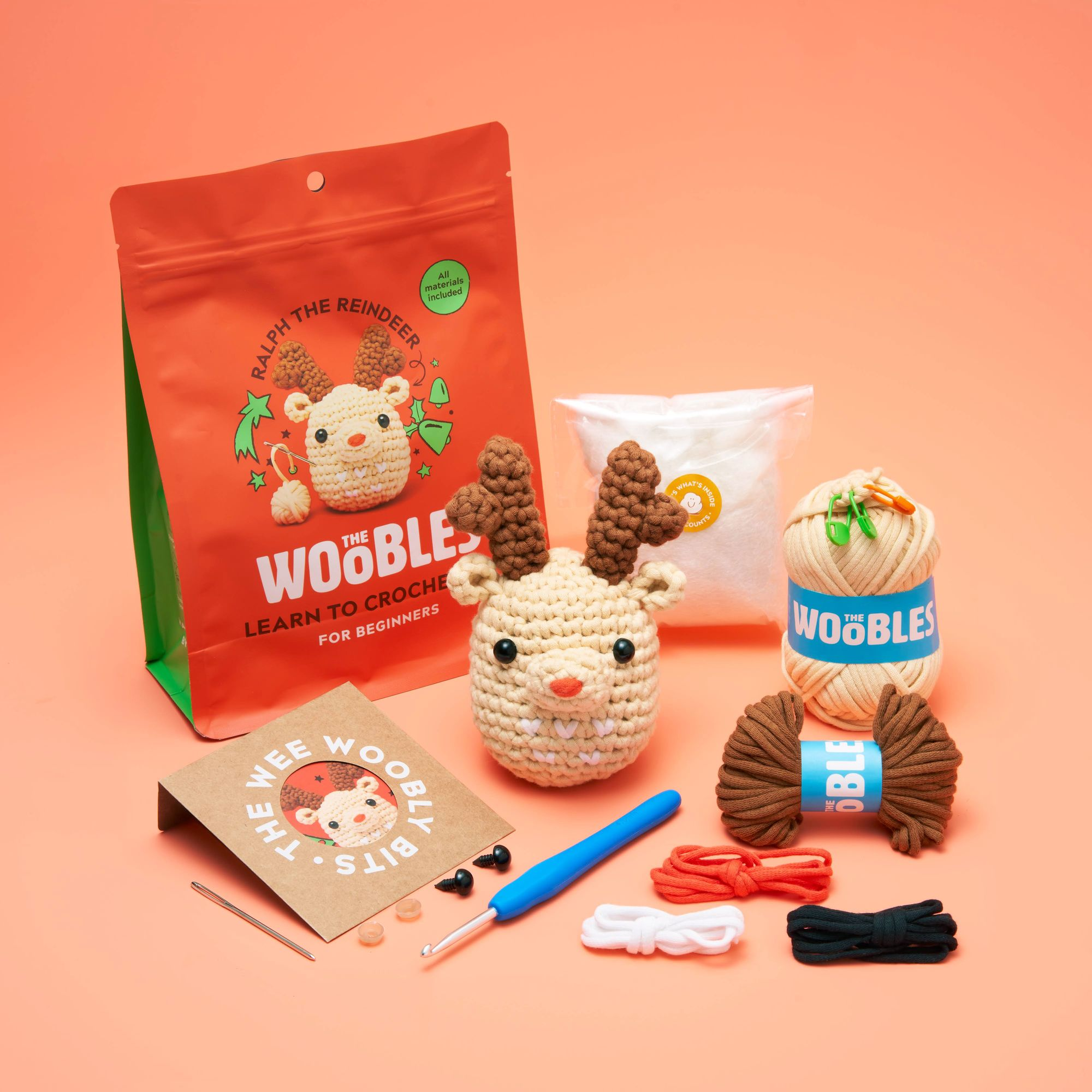 Ralph the Reindeer, The Woobles Beginner Crochet Kit - Image 5