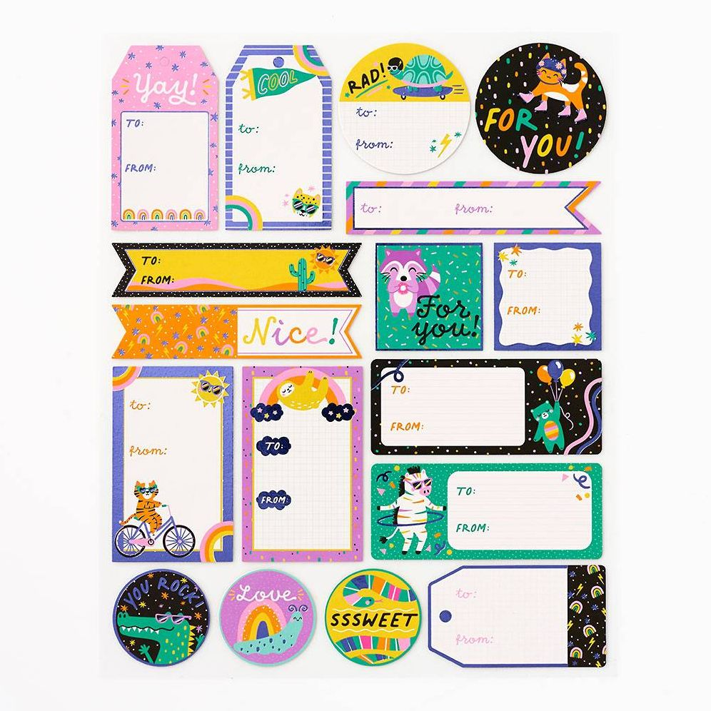 Alternative view of Rad Critters Adhesive Gift Tags