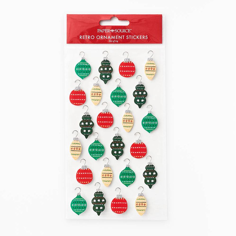 Retro Ornament Christmas Stickers - Image 2