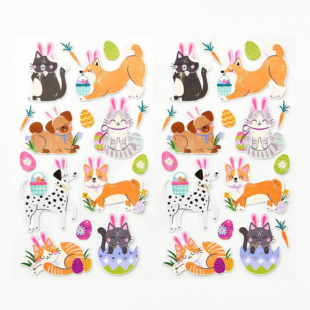 Alternative view of Easter Cat & Dog Stickers