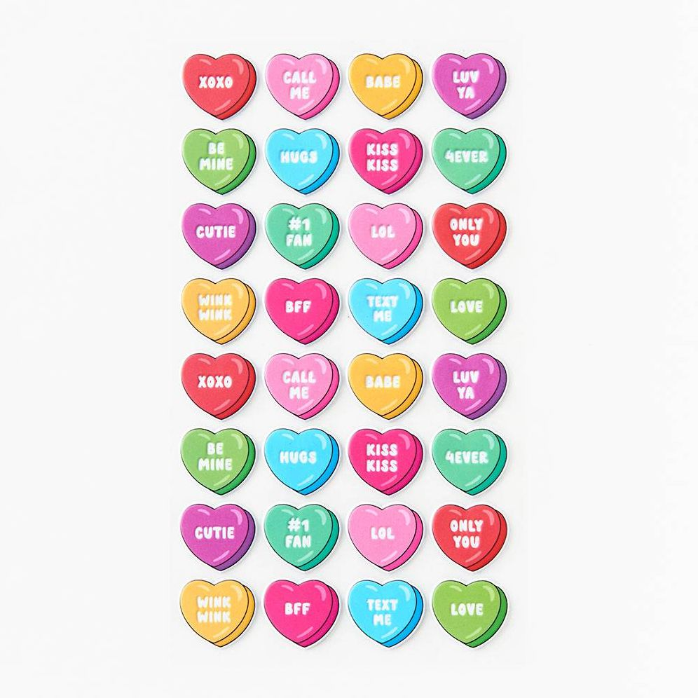 Alternative view of Candy Heart Puffy Stickers