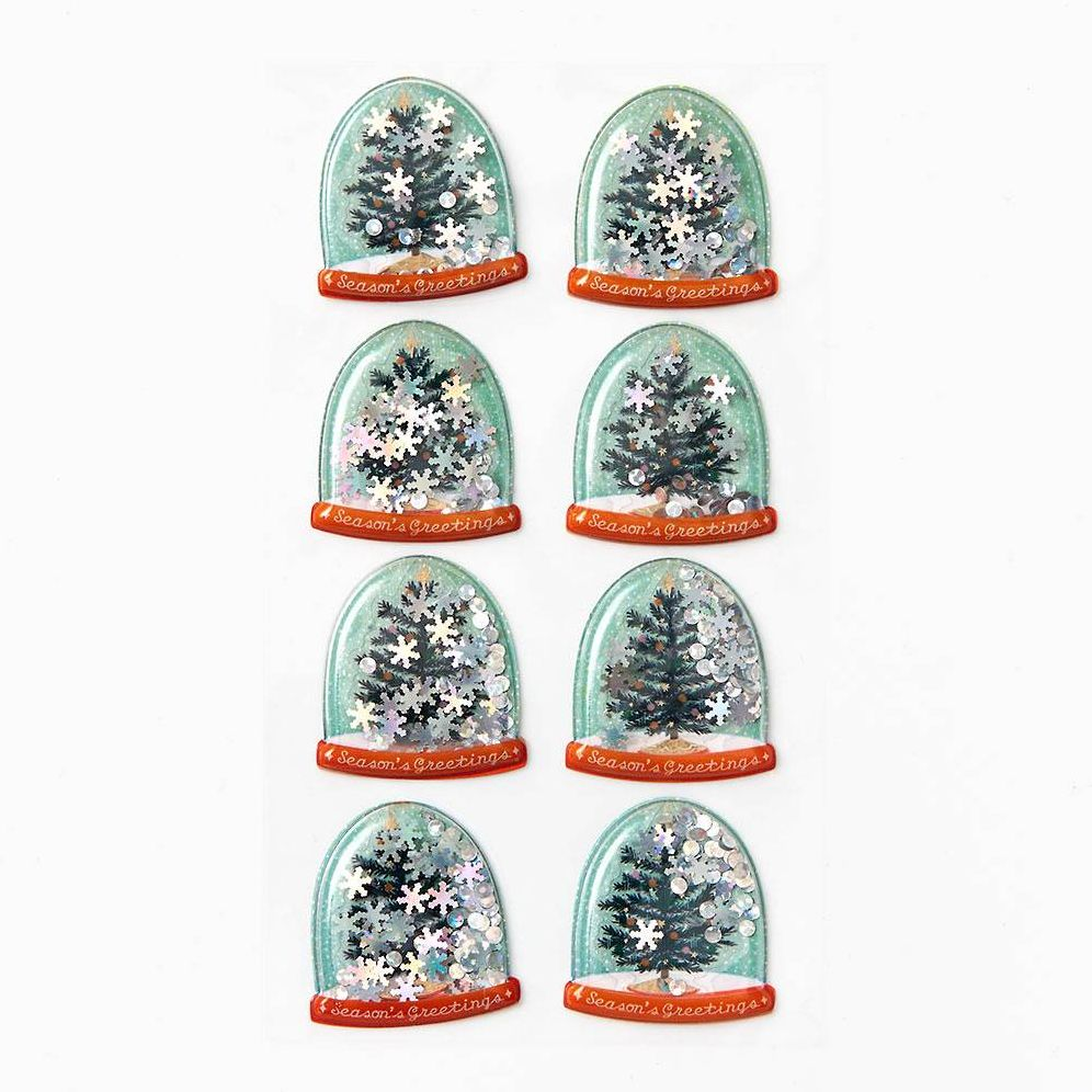 Alternative view of Tree Snowglobe Shaker Stickers