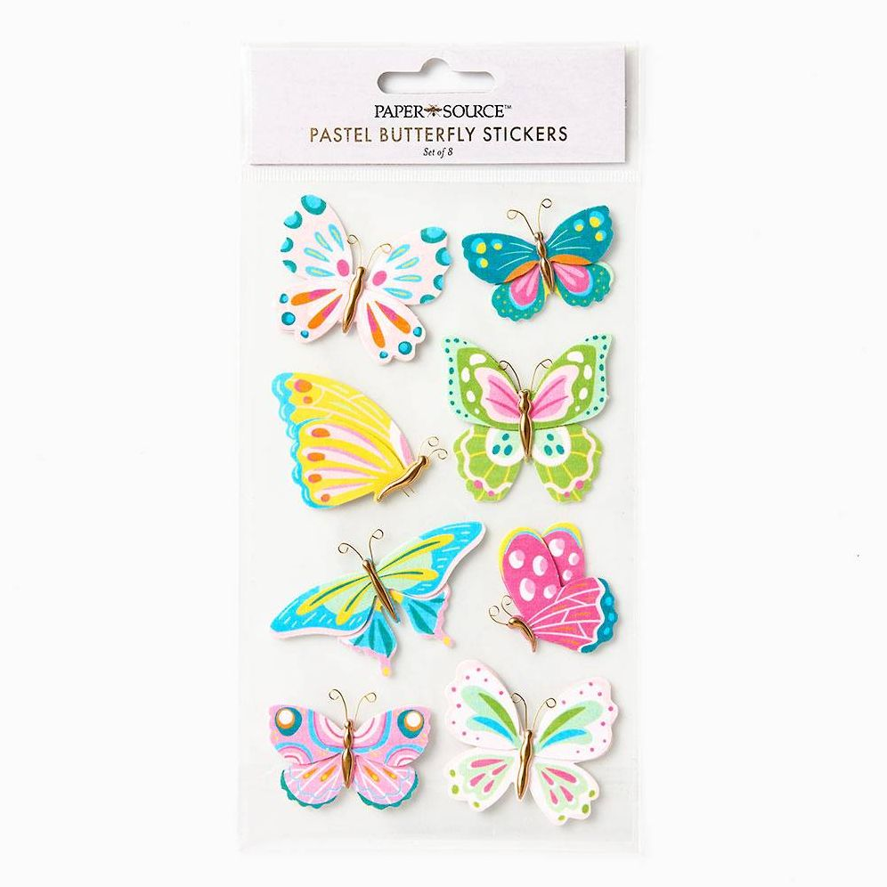 Alternative view of Pastel Butterfly Stickers