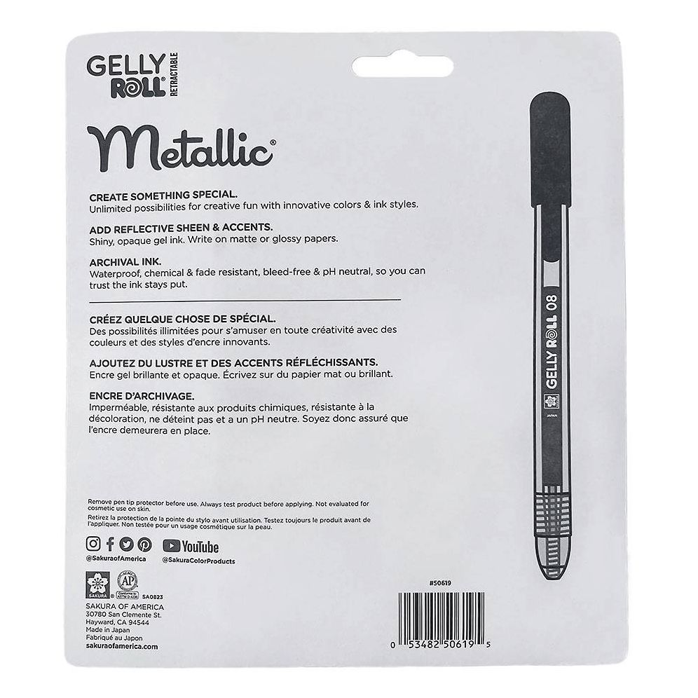 Alternative view of Sakura Gelly Roll Retractable - Metallic - 10 pack