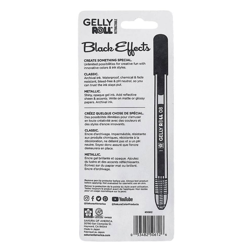 Alternative view of Sakura Gelly Roll Retractable - Black Effects - 3 pack