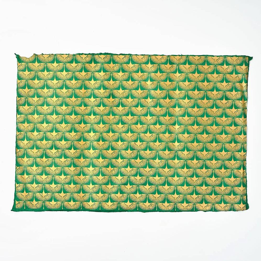 Alternative view of Gold Cranes on Green Handmade Paper