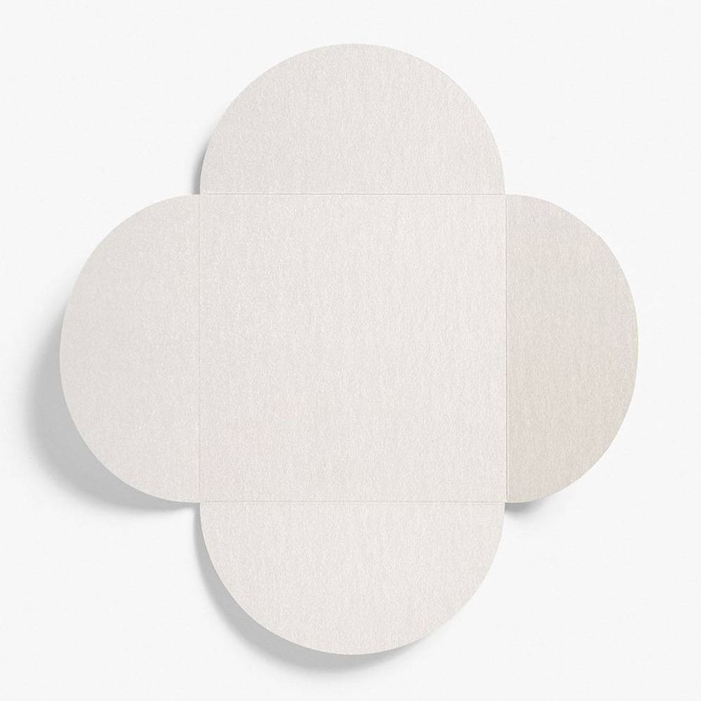 Alternative view of 5.25" Square Shimmer Silver Petal Envelopes