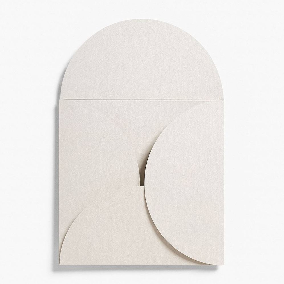 5.25" Square Shimmer Silver Petal Envelopes - Image 3