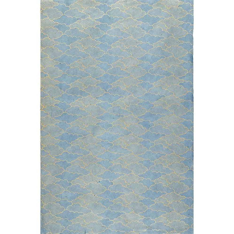 Alternative view of Gold Clouds on Soft Blue Handmade Paper