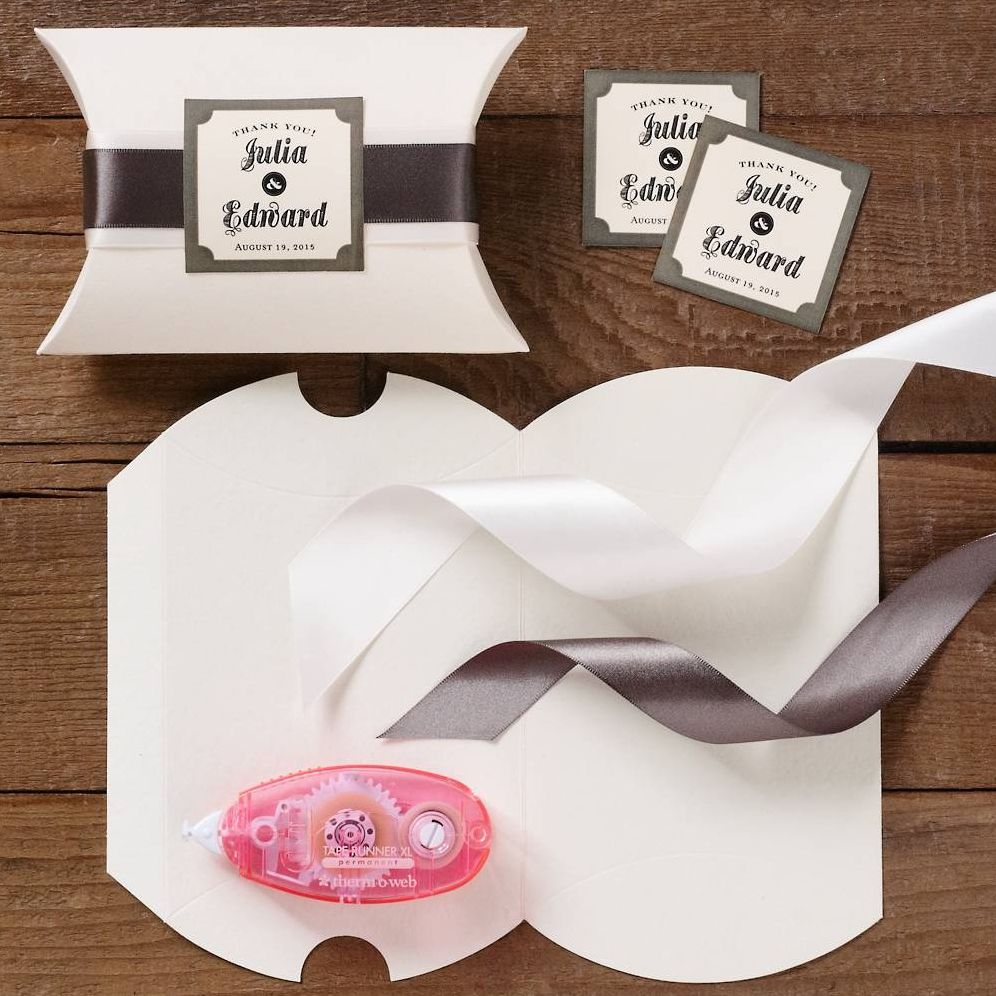 Alternative view of Pillow Favor Box - Luxe Cream