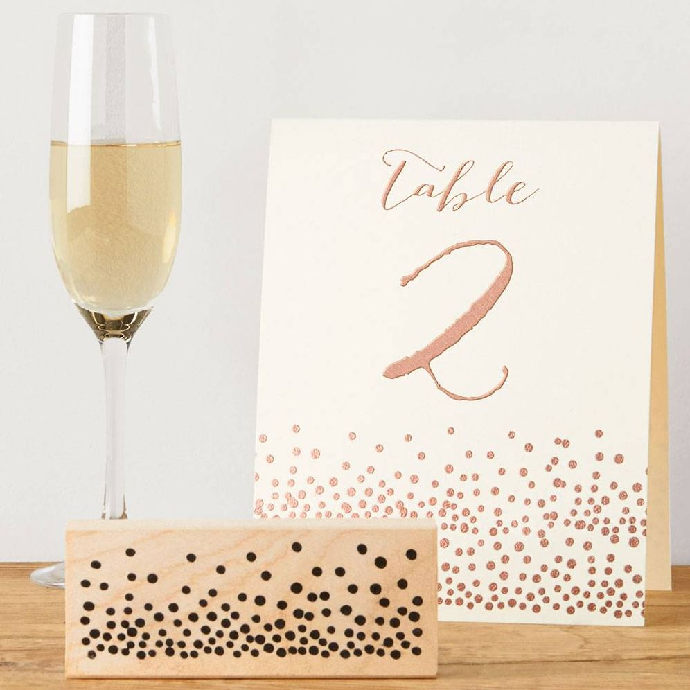 Alternative view of Champagne Dots Rubber Stamp
