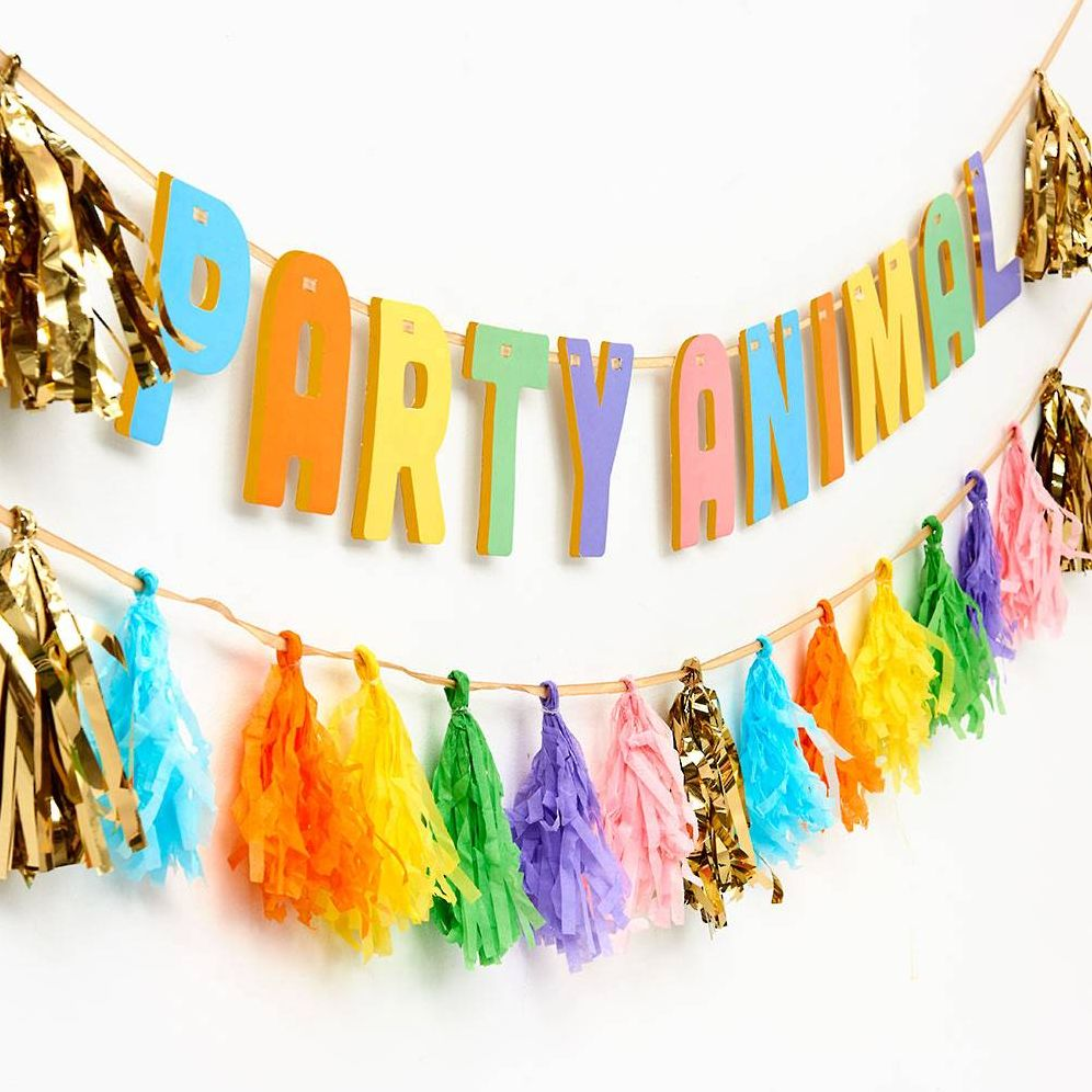 Alternative view of Balloon Party Animal Tassel Banner