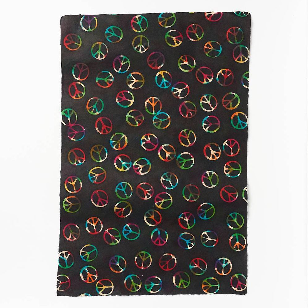 Alternative view of Tie Dye Peace Sign Handmade Paper