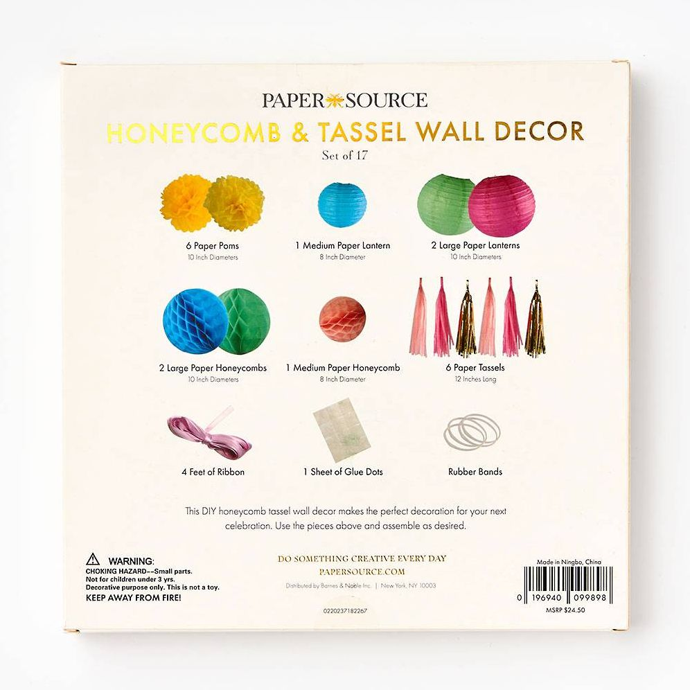 Alternative view of Honeycomb & Tassel Wall Decor