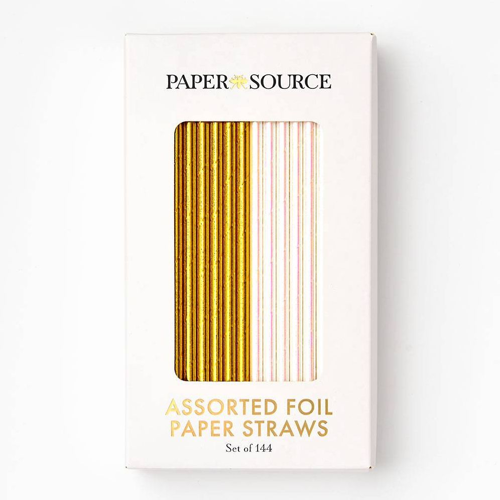Alternative view of Assorted Foil Paper Straws