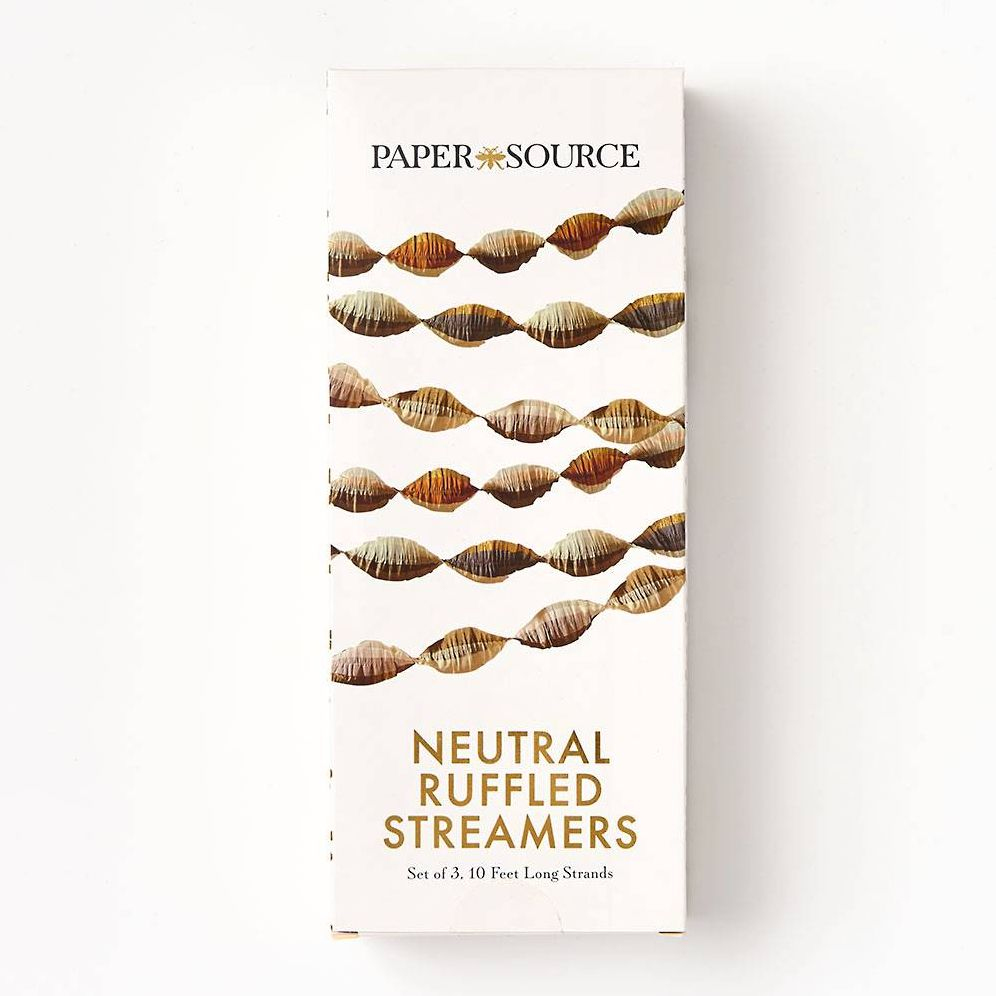 Alternative view of Neutral Ruffled Streamers