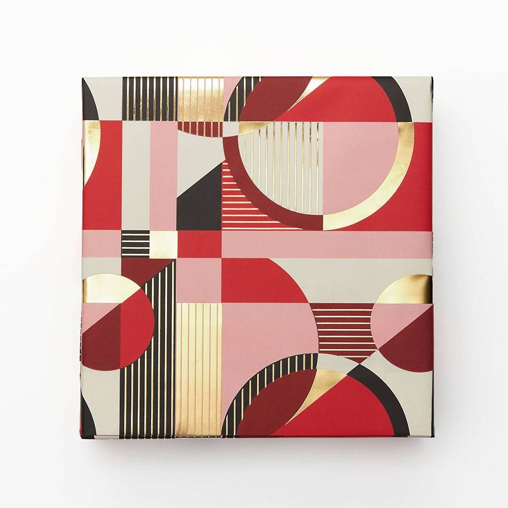 Alternative view of Modern Geometric Stone Paper Roll Wrap