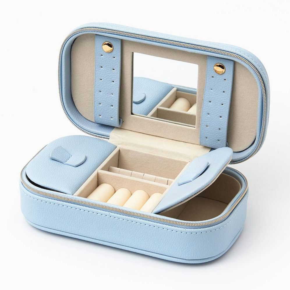 Alternative view of Light Blue Vegan Leather Jewelry Box