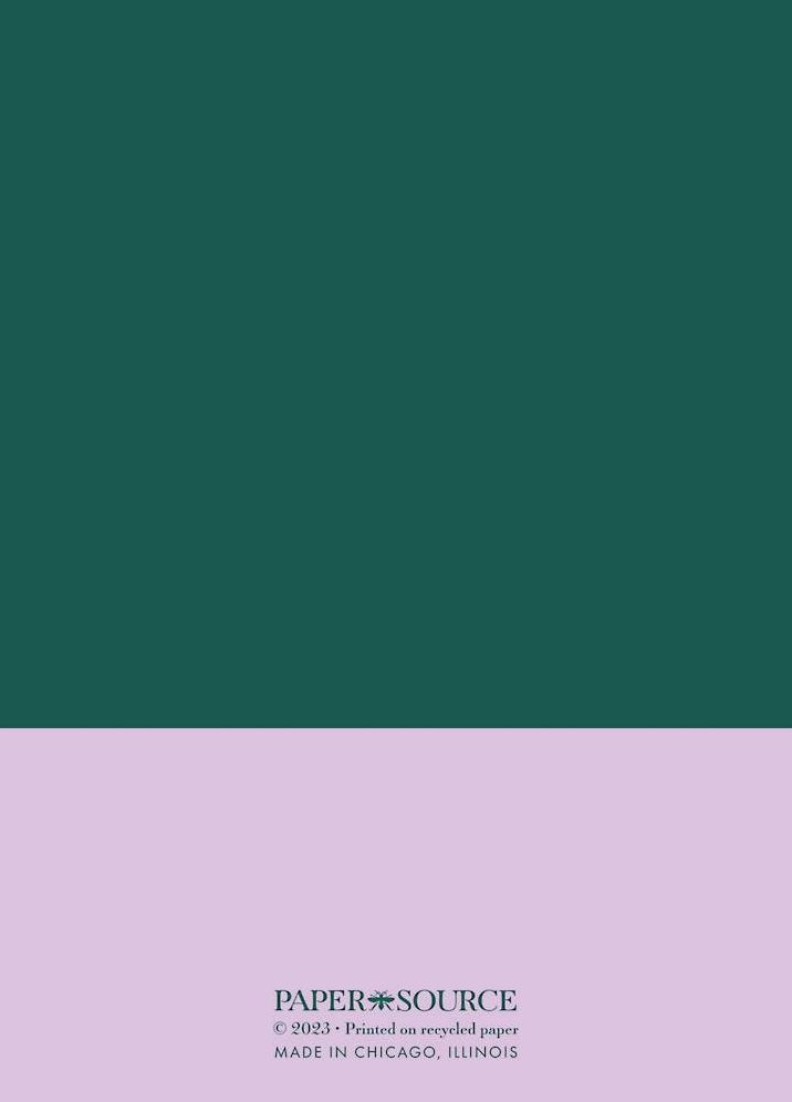 Alternative view of Colorblocked Green and Lavender Thank You Stationery Set