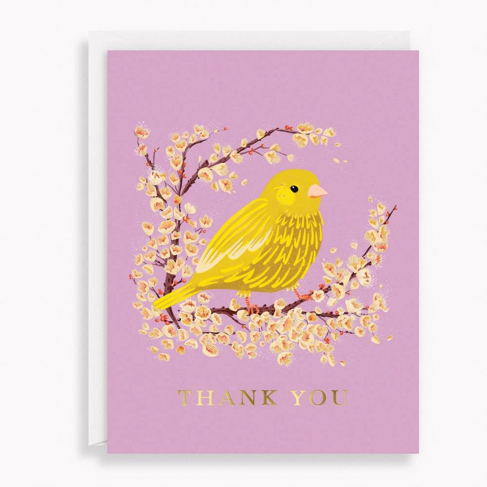 Alternative view of Floral Birds Thank You Stationery Set