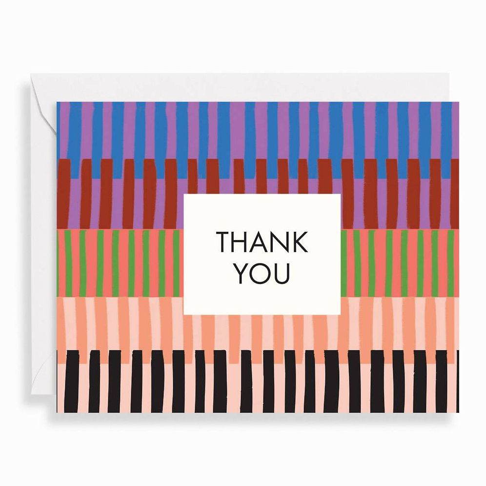 Alternative view of Muted Stripe Thank You Stationery Set