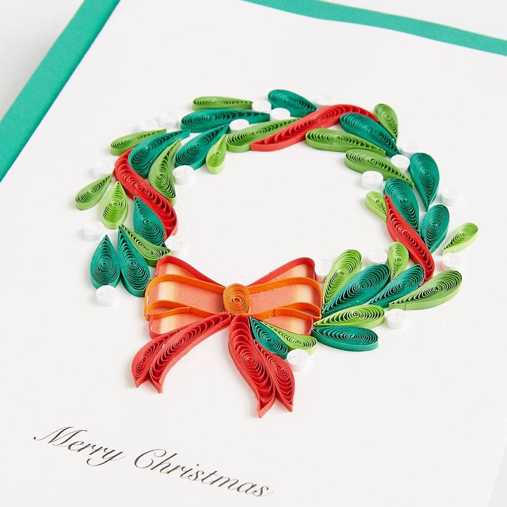 Alternative view of Quilled Wreath Christmas Card