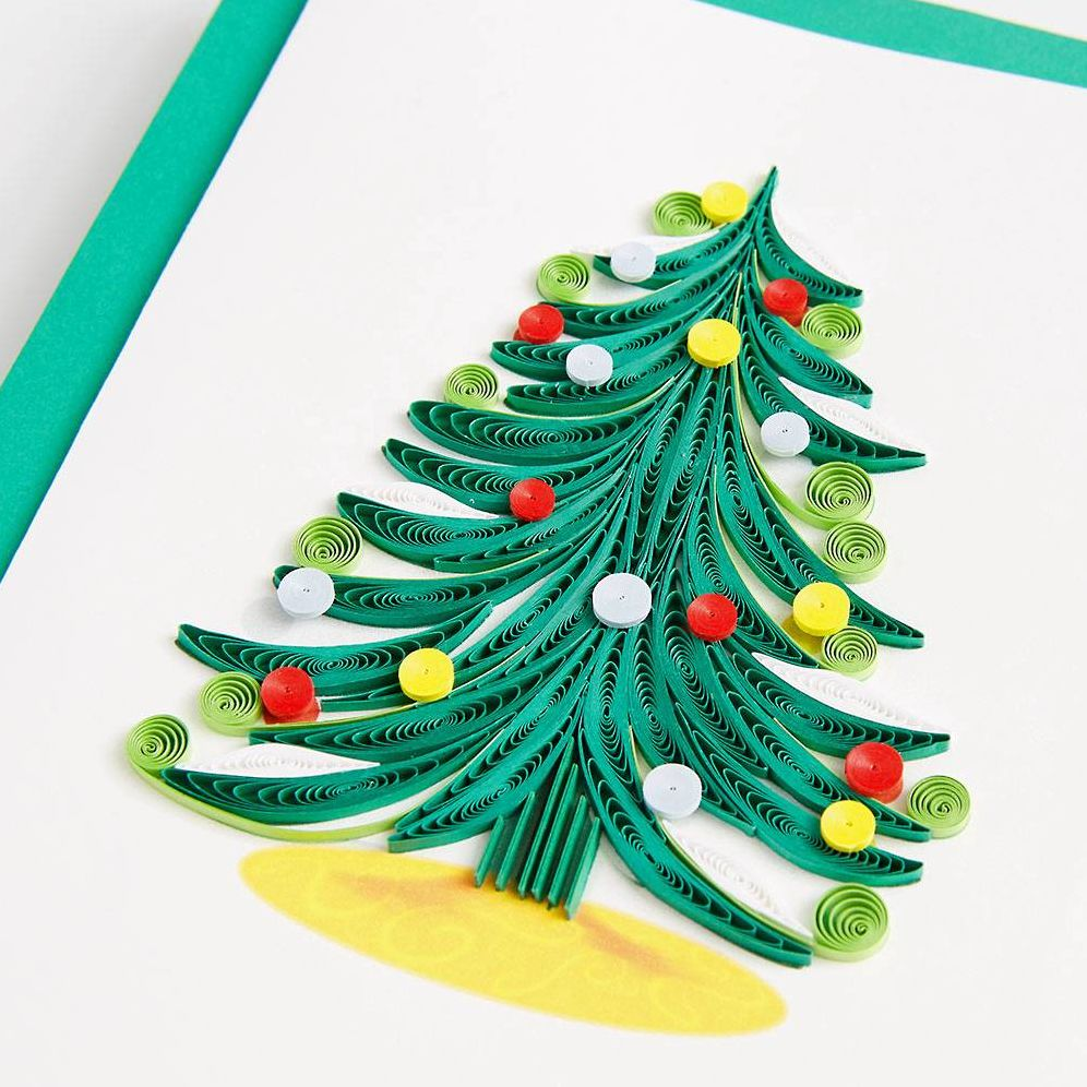 Alternative view of Quilled Tree Christmas Card