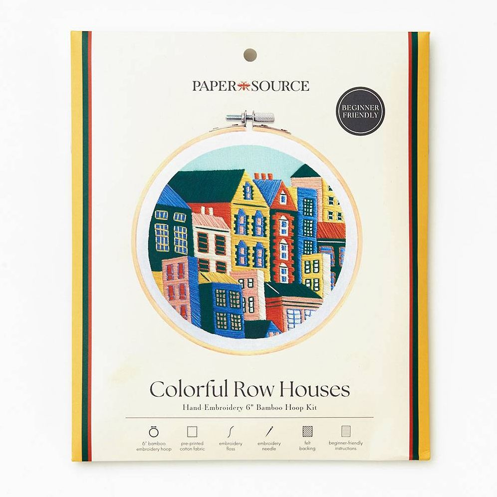 Alternative view of Colorful Buildings Embroidery Kit