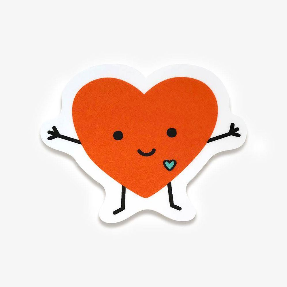 Alternative view of Happy Heart Sticker Greeting Card