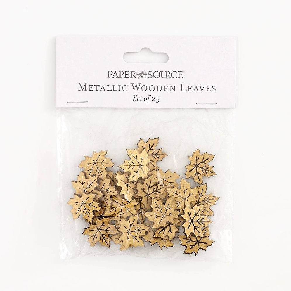 Metallic Wooden Leaves - Image 2