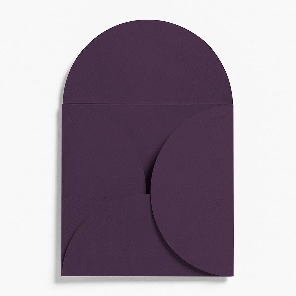 Alternative view of 5.25" Square Aubergine Petal Envelopes