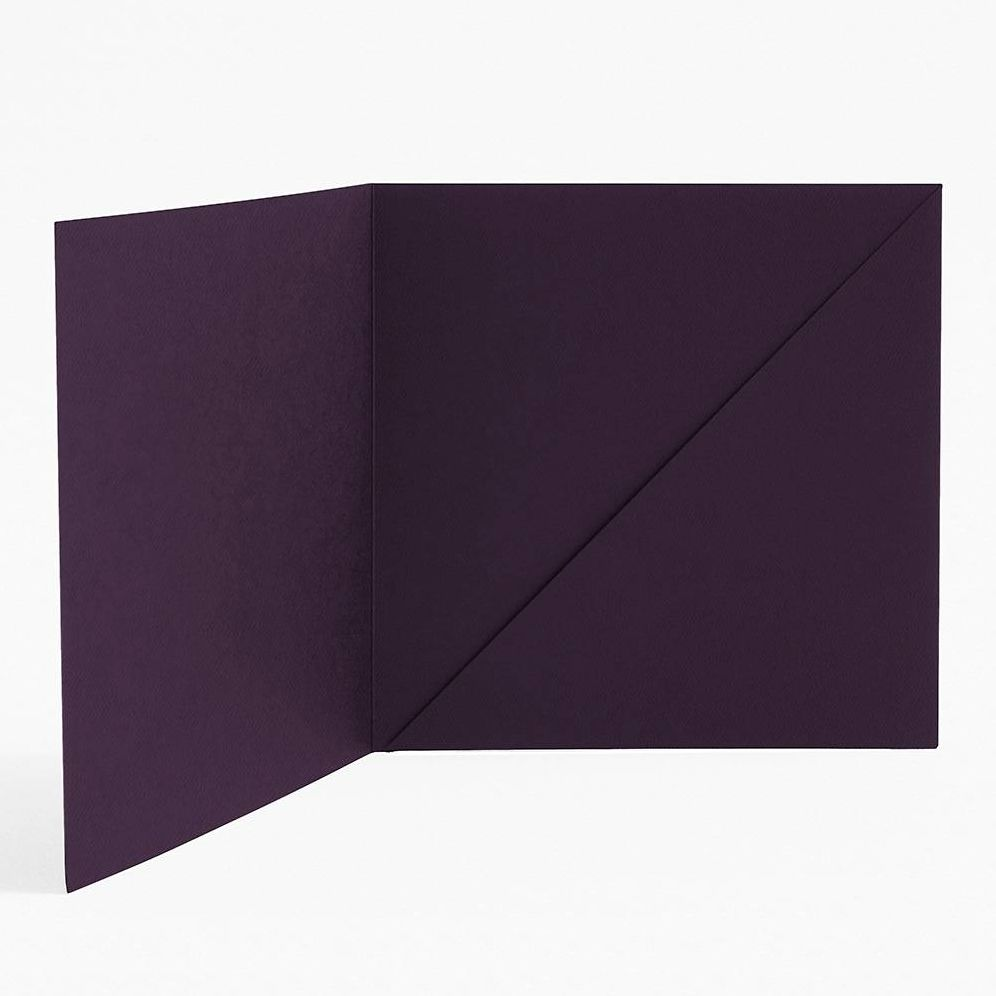 Alternative view of 5.5" Square Aubergine Diagonal Folders
