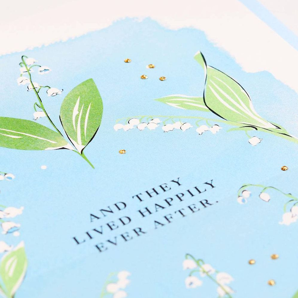 Alternative view of Lily of the Valley Wedding Card