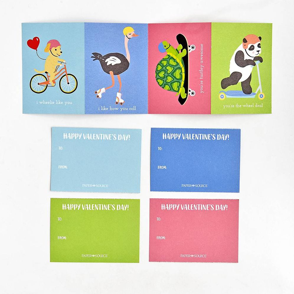 Alternative view of Wheeled Critters Valentine Cards