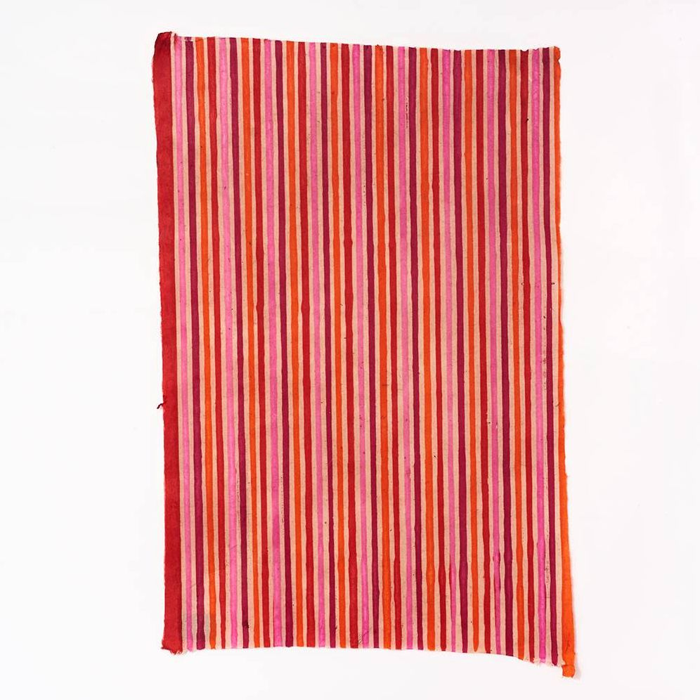Alternative view of Pink & Orange Stripe Handmade Paper