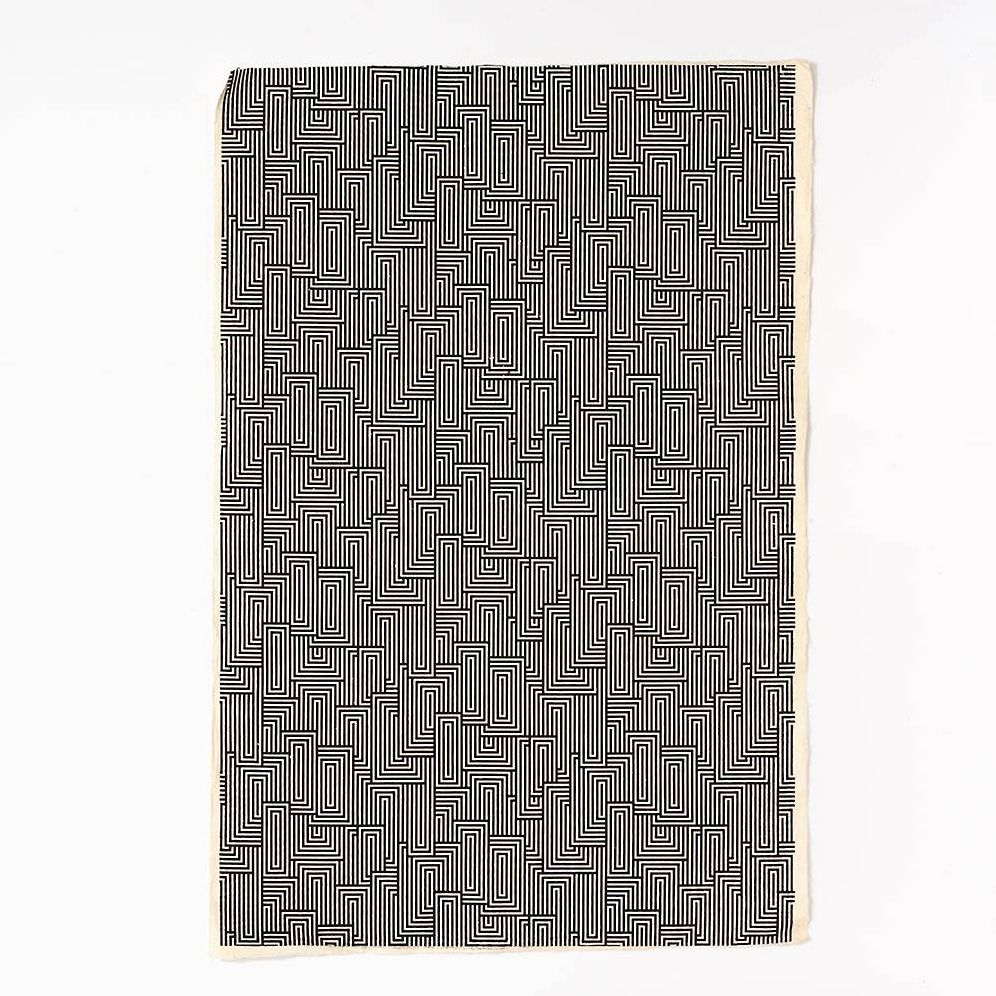 Alternative view of Black & White Maze Handmade Paper