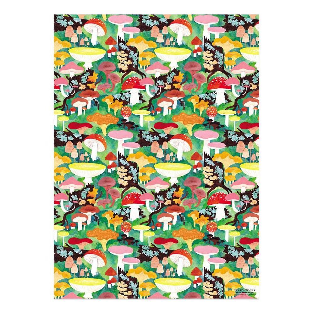 Alternative view of Woodland Mushrooms Flat Wrap