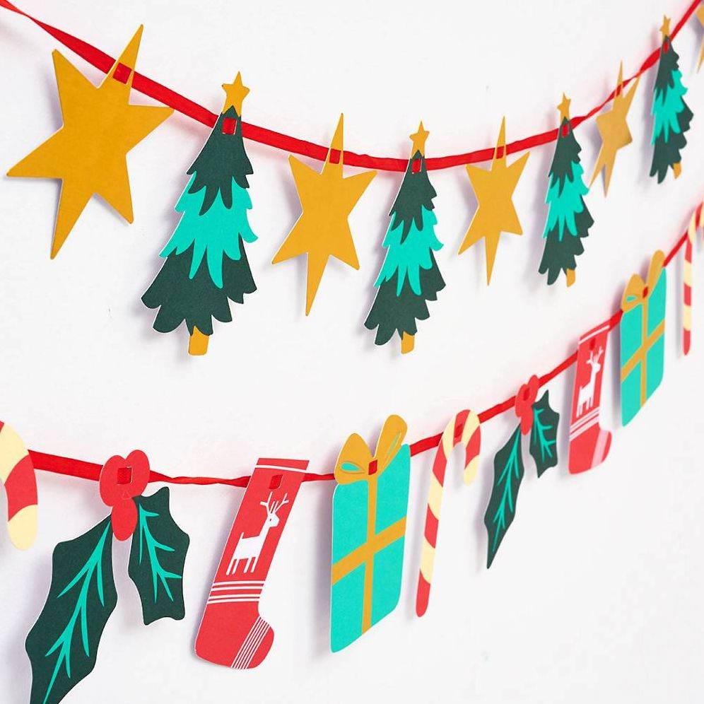 Alternative view of Merry And Bright 3-Strand Banner