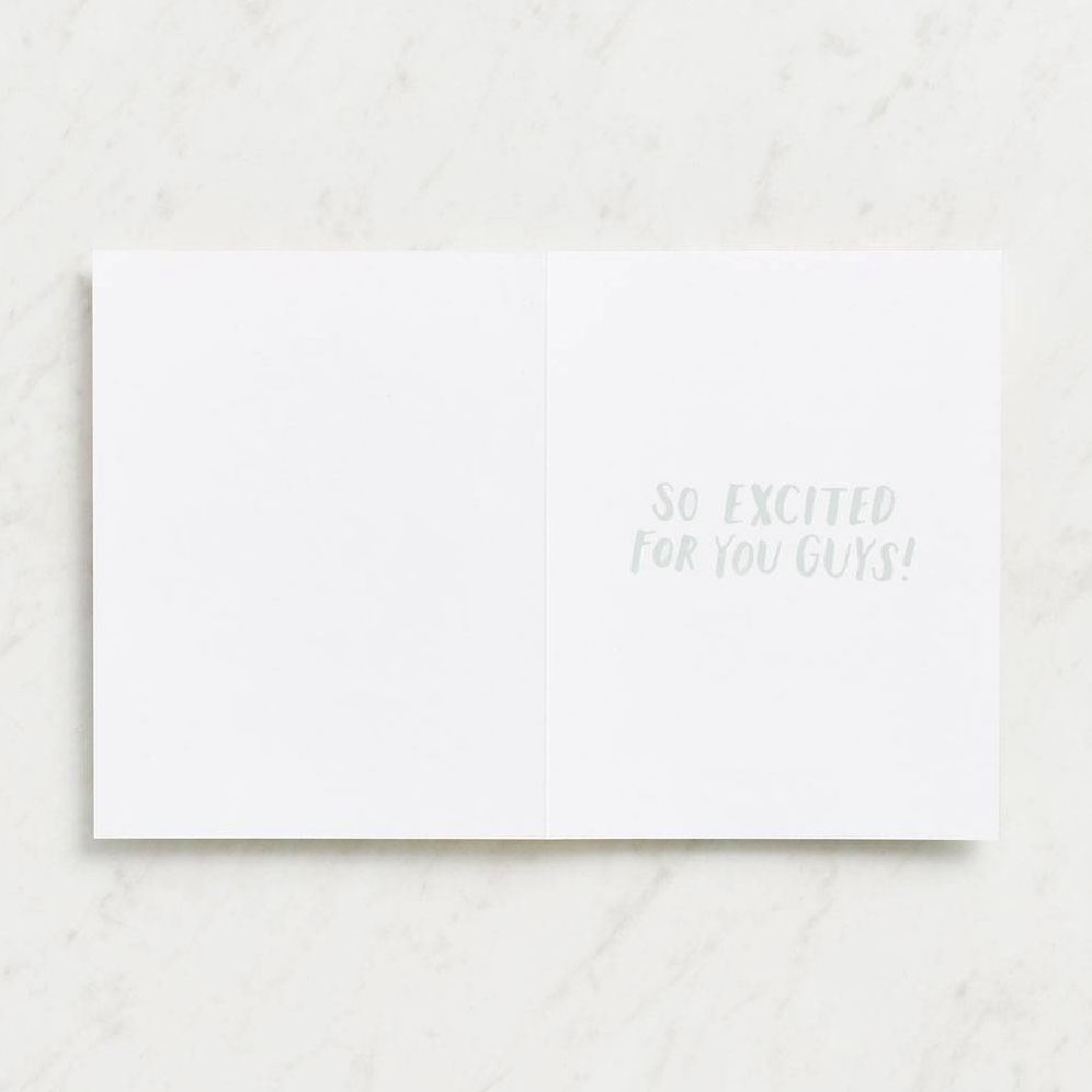 Alternative view of Gold Foil Yesss Engagement Greeting Card