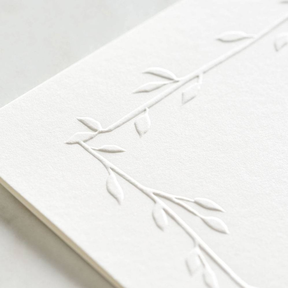 Alternative view of Embossed Leaf Thank You Cards