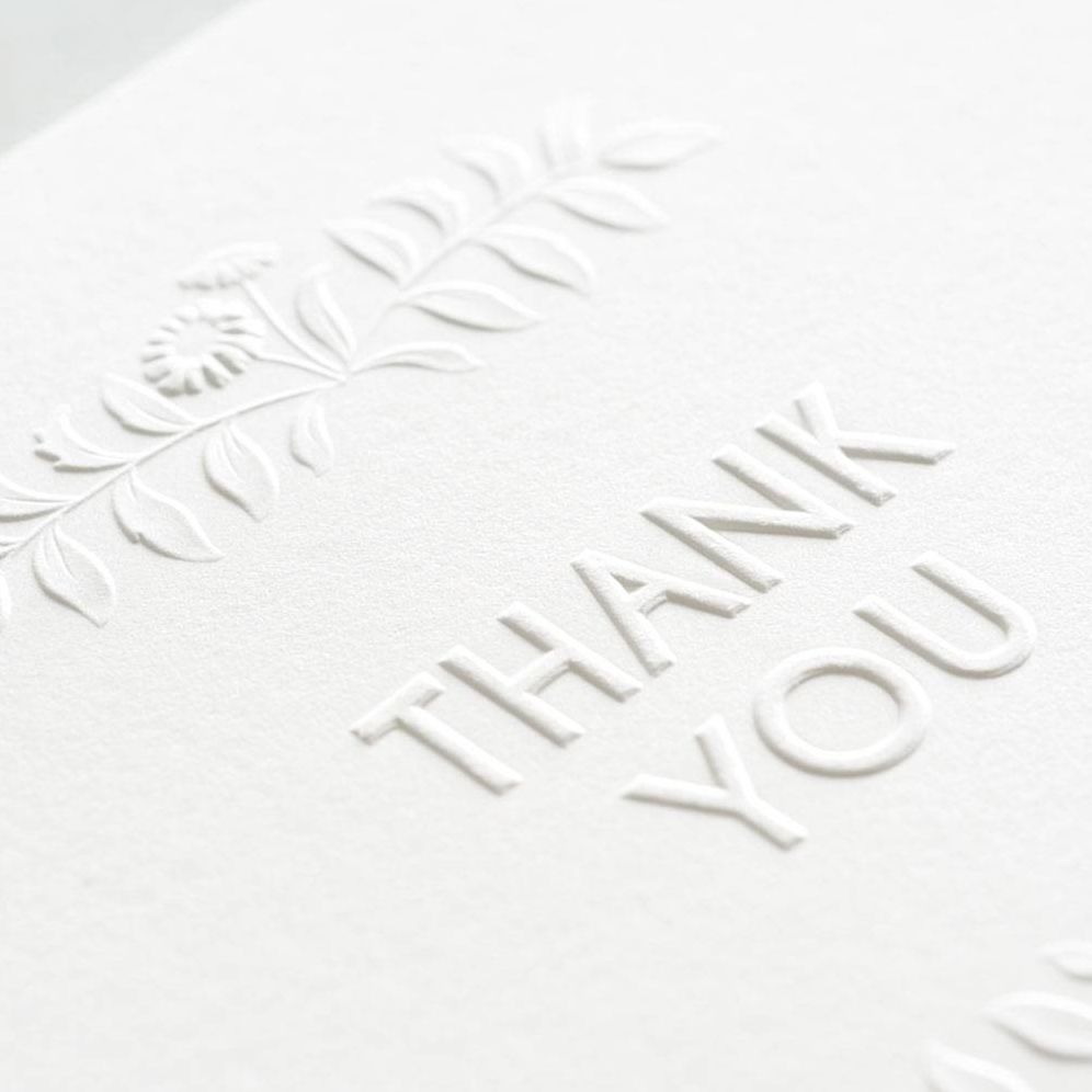 Alternative view of Embossed Floral Thank You Cards