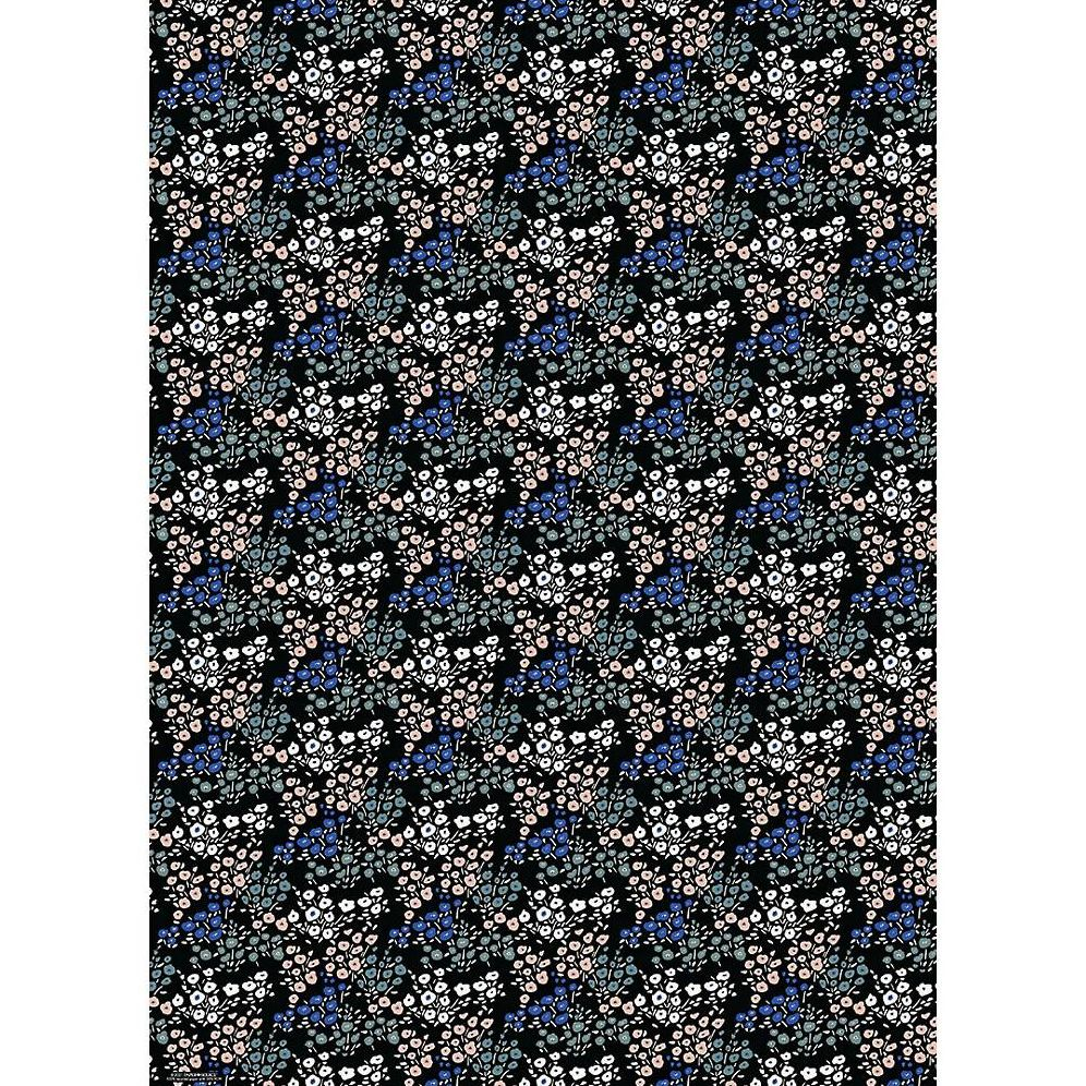 Alternative view of Ditsy Floral On Black Wrapping Paper