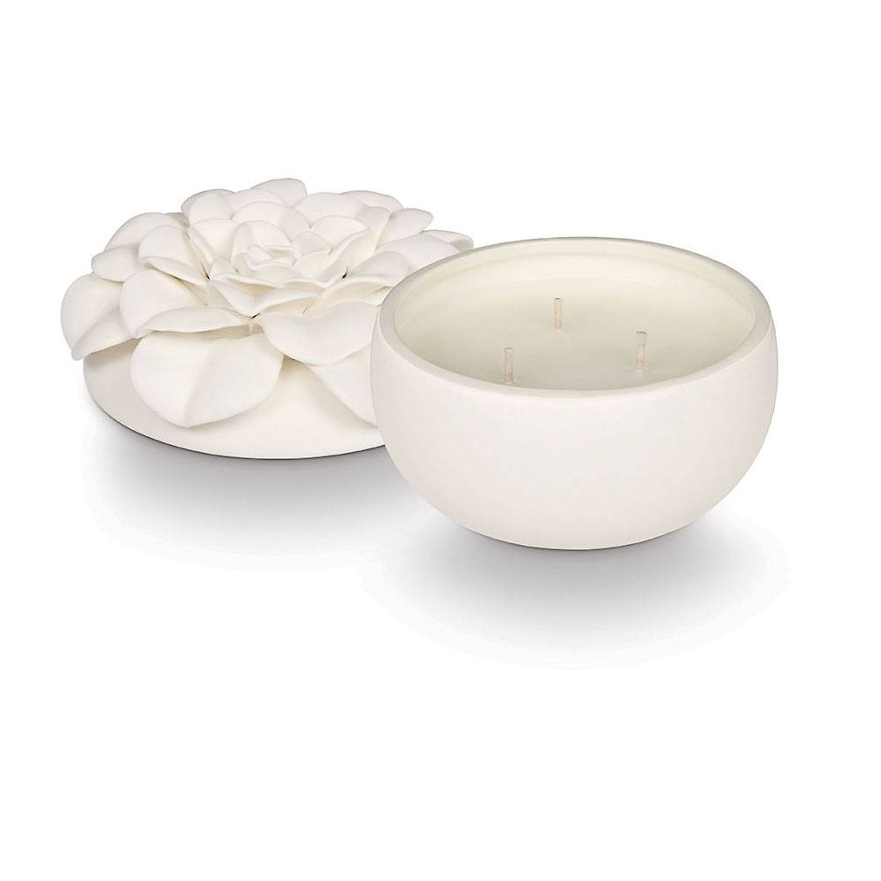 Citrus Crush Ceramic Flower Candle - Image 2