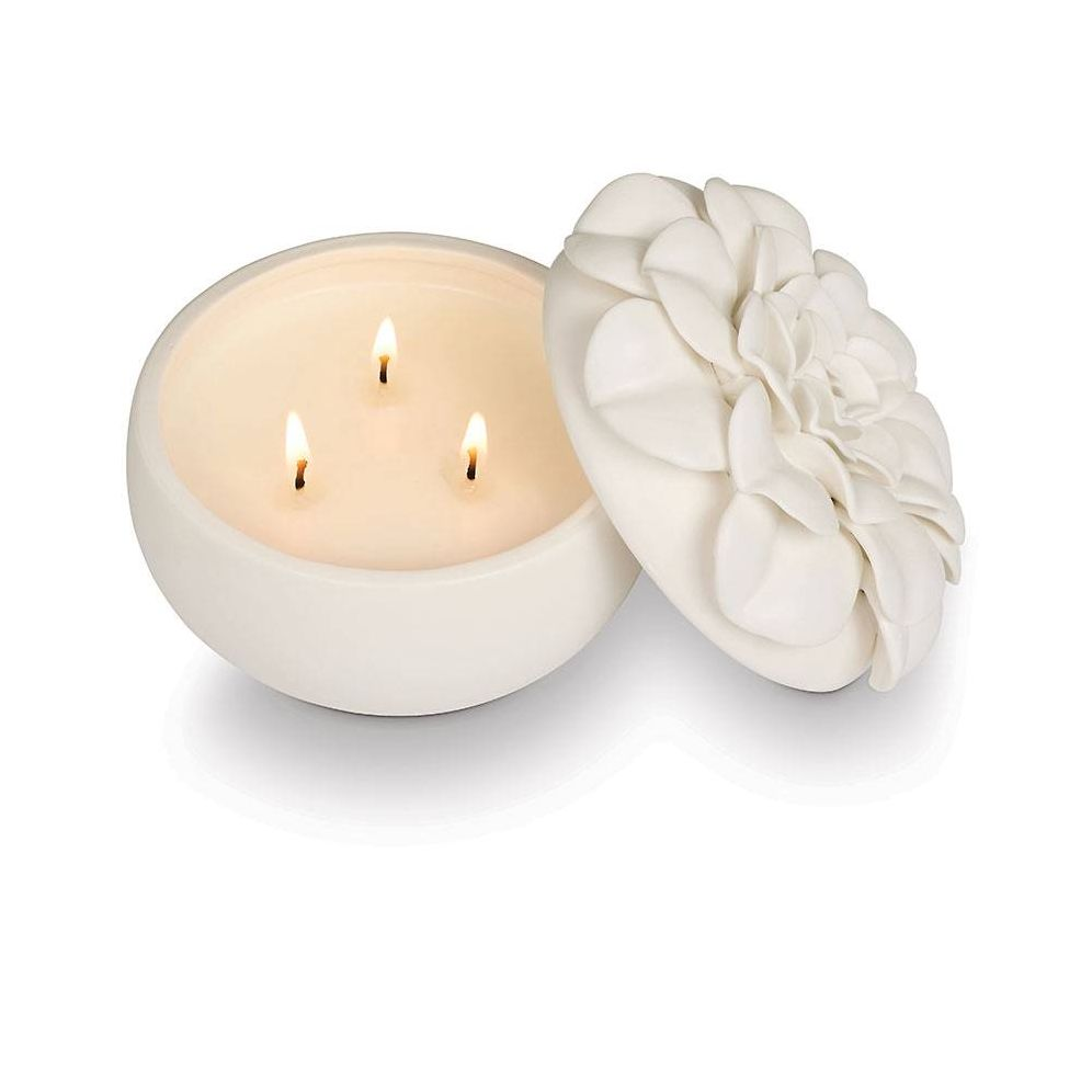 Citrus Crush Ceramic Flower Candle - Image 3