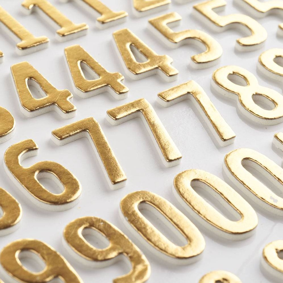 Alternative view of Thickers Gold Foam Letters