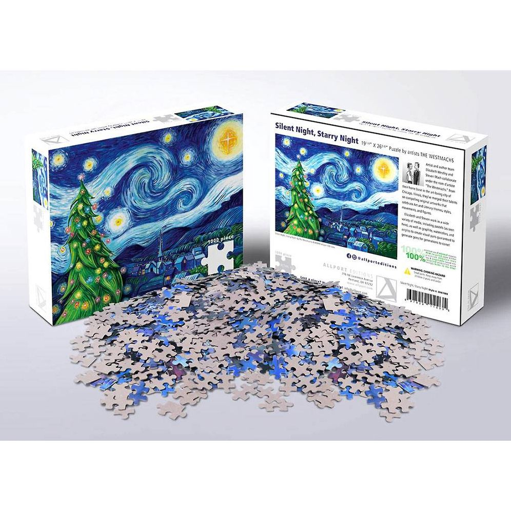 Silent Night, Starry Night 1000 piece Puzzle - Image 4
