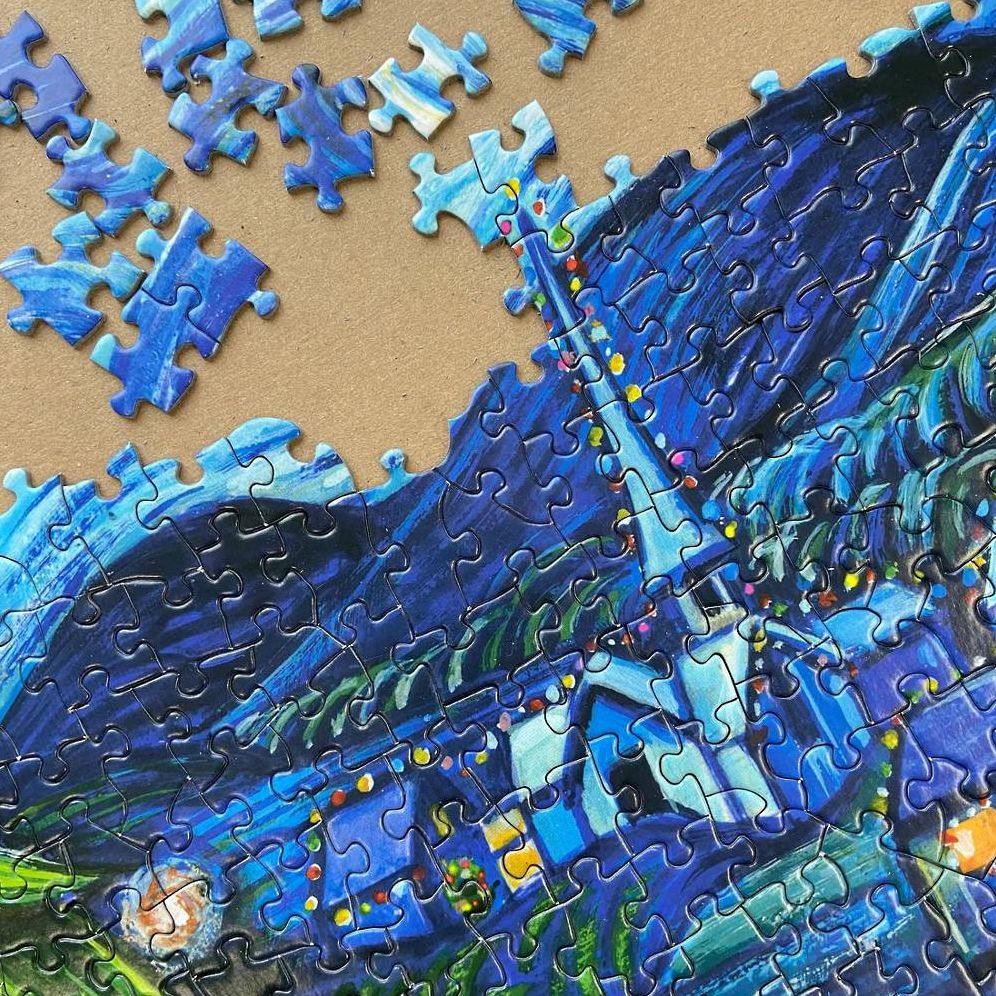 Silent Night, Starry Night 1000 piece Puzzle - Image 5