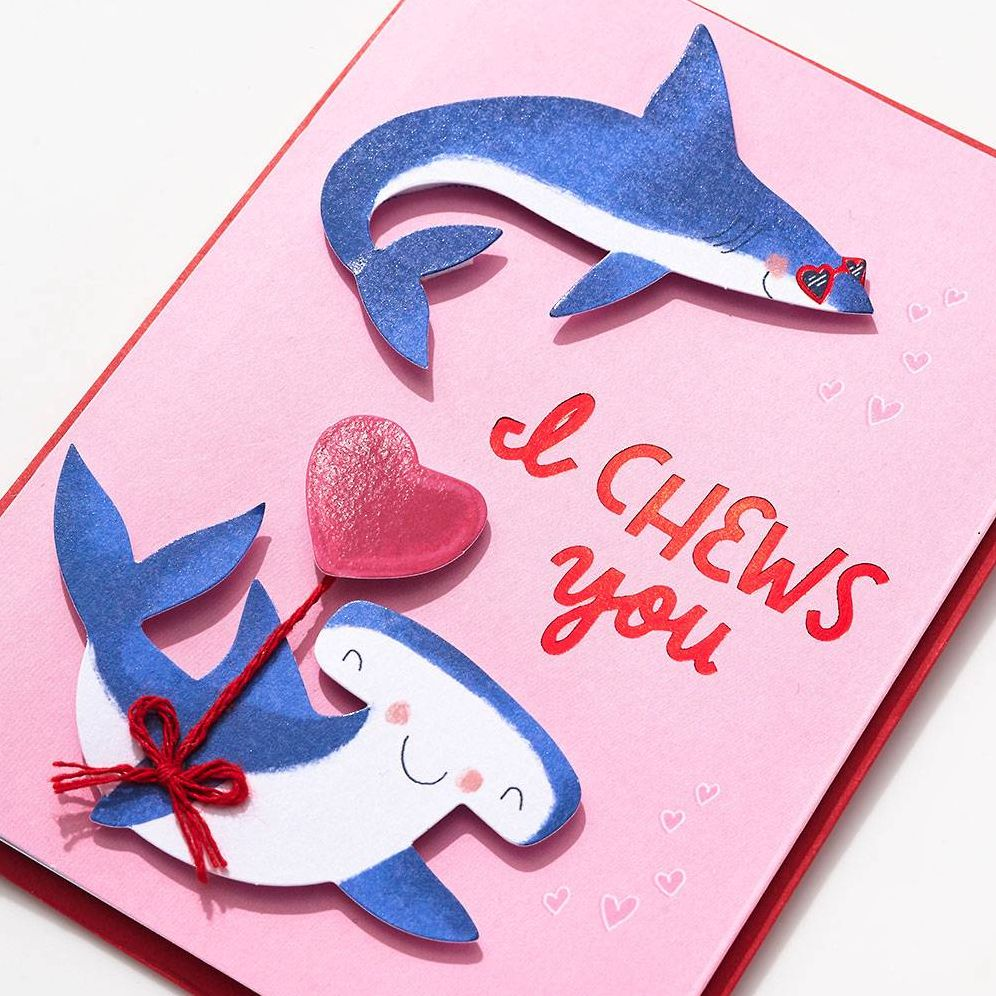Alternative view of I Chews You Valentine Card
